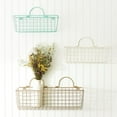 thumbnail image 5 of Assorted Aqua Blue Wire Wall Basket (Set of 2) 11.8x5.5x4 and 17.7x6.7x5.1, 5 of 7