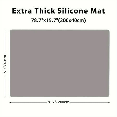 Extra Large Silicone Counter Protector Mat - Heat-Resistant Non-Slip Marble Design for Baking Crafts Kitchen