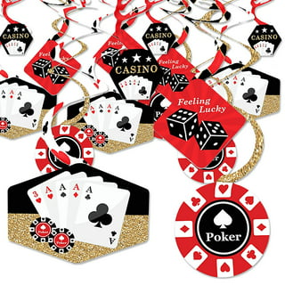Furuix Casino Party Decorations Vegas Birthday Party Decorations Card Garlands Poker Ballons Poker Theme Party Supplies Casino Party