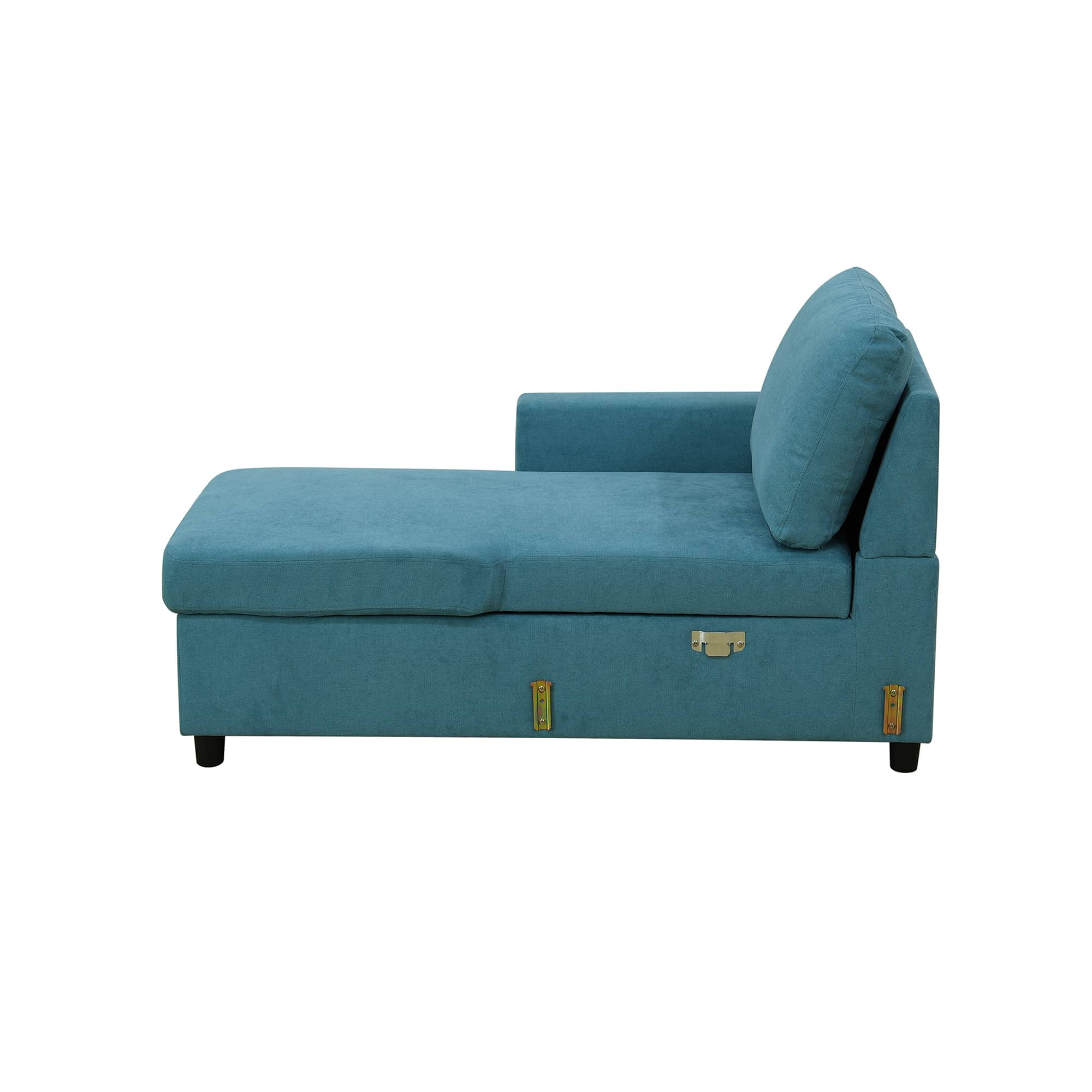 MAYEERTY 83.6" Convertible Fluffy Fabric 2-Piece Couch Upholstered Loveseat with Plush Velvet Texture Sofa Bed，Cyan Blue