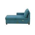 thumbnail image 5 of MAYEERTY 83.6" Convertible Fluffy Fabric 2-Piece Couch Upholstered Loveseat with Plush Velvet Texture Sofa Bed，Cyan Blue, 5 of 11