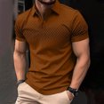 thumbnail image 4 of Camisas de Manga Larga para Hombres Suéter Cremallera Impresión Solapa Cuello, Blusa Casual para el Invierno, 4 of 6