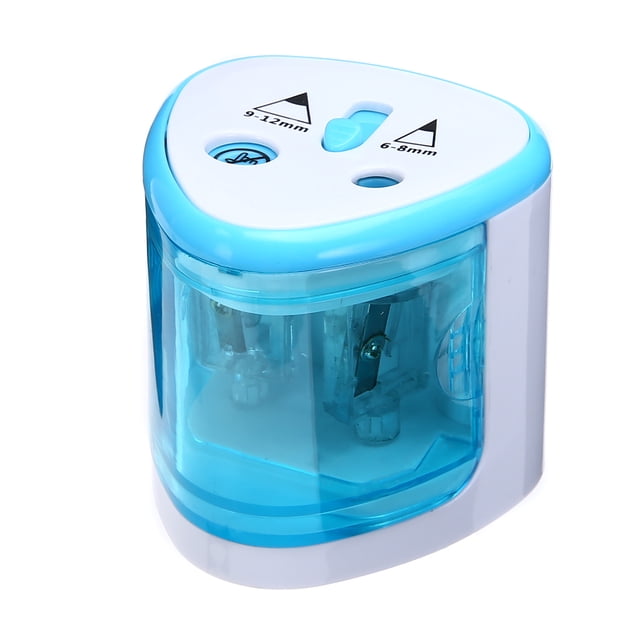 OULII Dual Holes Electric Pencil Sharpener Blue Automatic Heavy Duty for Artists Professionals