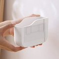 thumbnail image 3 of Jinsinto Adhesive Remote Control Holder Wall Mount Media Player Controller Holder Universal TV Remote Organizer Caddy Box White, 3 of 5