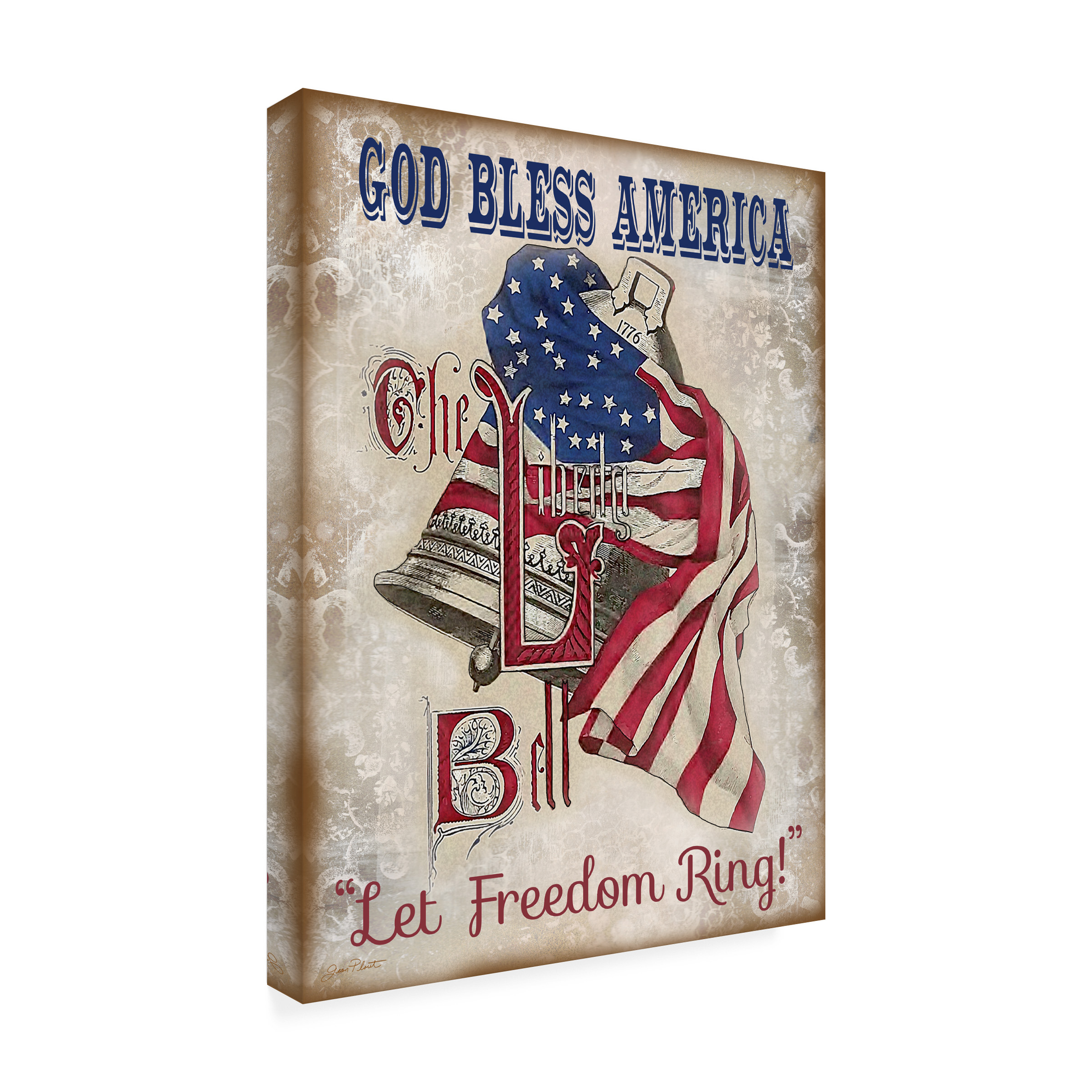 Trademark Fine Art 'Retro Patriotic 1' Canvas Art by Jean Plout
