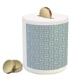 thumbnail image 2 of Damask Piggy Bank, Symmetrical Flowers and Curls Wavy Lines Old Ornamental Curves Tile, Ceramic Coin Bank Money Box for Cash Saving, 3.6" X 3.2", Slate Blue Ivory, by Ambesonne, 2 of 4