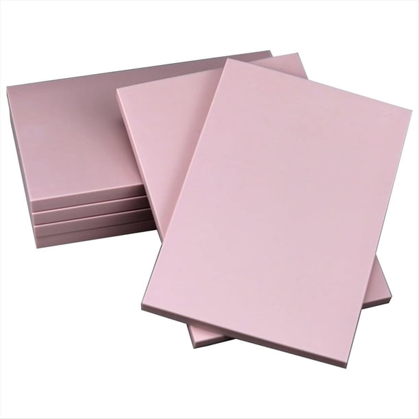 Paquete de 6 Bloques de Goma para Tallar Sellos, Bloques de Linóleo para Tallar Goma Rosa para Grabado y Más Manualidades