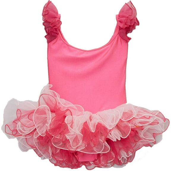 Wenchoice Girl's Hot Pink & Pink Ballet Dress L(5T-6T)