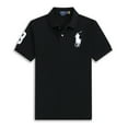 thumbnail image 1 of Short Sleeve Polo Shirt Men's Loose Plus Size Lapel Solid Color Cotton Embroidered Shirt, 1 of 3