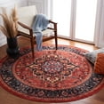 thumbnail image 2 of SAFAVIEH Riviera Ellie Medallion Polyester Machine Washable Area Rug, Red/Blue, 6'7" x 6'7" Round, 2 of 8
