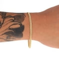 thumbnail image 2 of Nuragold 14k Real Yellow Gold Solid Miami Cuban Link 4mm Chain Bracelet (7"-9") Italian Jewelry for Men & Women, 2 of 15