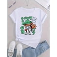thumbnail image 2 of T-Shirt Graphique Tendance pour Femmes - "I Got On It" Imprimé Dessin Animé, Noir Col Rond Manches Courtes T-Shirt, Mélange Polyester Extensible, Lavable en Machine, Parfait pour Tenue Décontractée, Haut d'Été Col Rond, 2 of 6