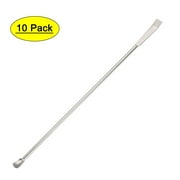 Uxcell 200mm 2 in 1 Double Head Stainless Steel Micro Lab Sampling Spoon 10 Pack