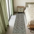 thumbnail image 3 of ARJINCUTE Distressed Vintage Gray Green Runner Rugs 2'x8', Non-Slips Low Pile Traditional Farmhouse Carpet, Machine Washable, 3 of 9