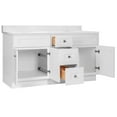 thumbnail image 4 of Design House Brookings Fully Assembled 61" x 22" Bath Cabinet with Widespread Cultured Marble Vanity Top, Sherwin Williams® White, 4 of 6