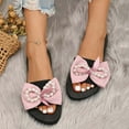 thumbnail image 5 of Xfvqtps Slide Sandals Women Flatform Bow Lace Decor Open Toe Non Slip Lightweight Breathable Summer Beach Sandals Pink, 5 of 8