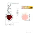 thumbnail image 4 of Angara Natural Ruby Necklace for Women in 14K White Gold (Size-4mm) - July Birthstone Jewelry | Ruby Heart Pendant, 4 of 9
