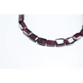 thumbnail image 3 of Garnet 5x7mm Rectangle Shape Faceted Cut Beads 7 inch Silver Plated Clasp Bracelet for men, women, unisex. Link Chain Stacking Bracelet.|LINK_03064, 3 of 4
