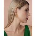 thumbnail image 4 of SNGIA 18K Gold Plated Chunky Twisted Open Hoop Earrings for Women with 18K Gold Plated Accent, 4 of 5