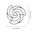 thumbnail image 3 of 2Pcs Metal Trivet 7inch Cast Iron Trivet Flower Shape Hot Pots Metal Trivet Hot Pans Pad Table Mats for Home Kitchen, Black, 3 of 8