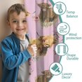 thumbnail image 3 of Blackout Kids Curtains,Pink Highland Cow Flower Pattern Childrens Insulated Curtains Set Of 2,Bedroom Essentials,Toddler Room Decor 42"x63", 3 of 5
