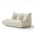 thumbnail image 6 of Indecor Home 53" Lazy Sofa, Togo Sofa Loveseat Leather Sofa Sectional Sofa Bean Bag Chair Floor sofa for Living Room, Bedroom, Beige, 6 of 11