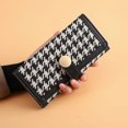thumbnail image 4 of Cartera corta de mujer con diseño de pata de gallo, monedero pequeño de tres pliegues, cartera de mano larga multifuncional, tarjetero para mujer, 4 of 6
