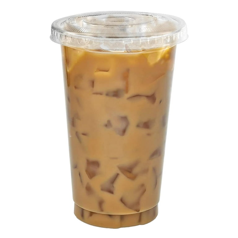 [300 Count] 20 oz Clear Plastic Disposable Pet Cups | Crystal Clear Pet Cup | Cold Smoothie | Iced Coffee Go Cups | Ideal for Coffee, Parfait, Juice