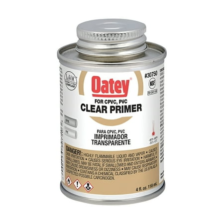 Oatey 30750 Clear Pipe Primer & Cleaner, 4 oz. - Quantity 24