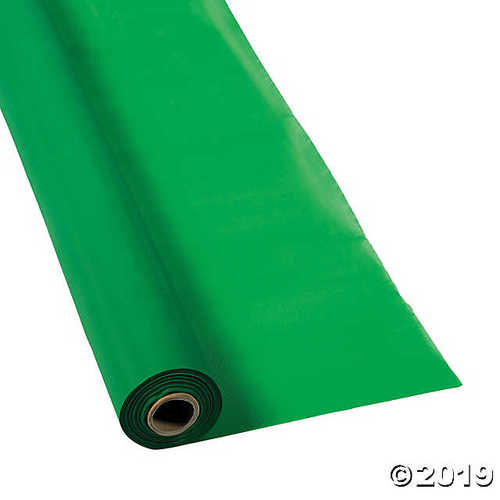 Green Plastic Tablecloth Roll