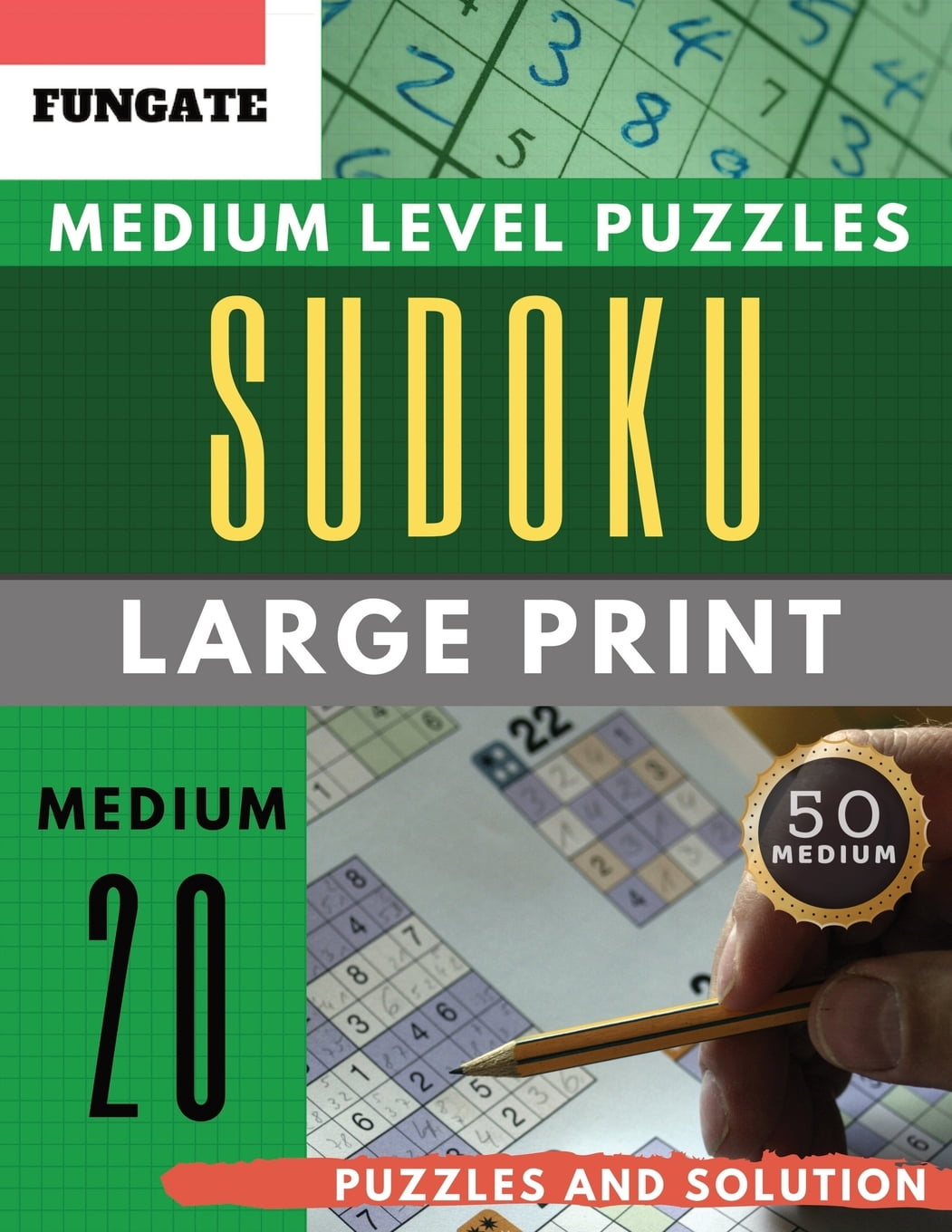 Sudoku Maths Book Large Print Sudoku Medium Level Puzzles Large Print