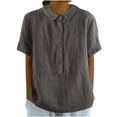 thumbnail image 2 of Giftesty Blouses for Women Dressy Casual Women's Fashion Casual T-Shirt Short Sleeve V-Neck Sweatshirt Tops Blouse, 2 of 6