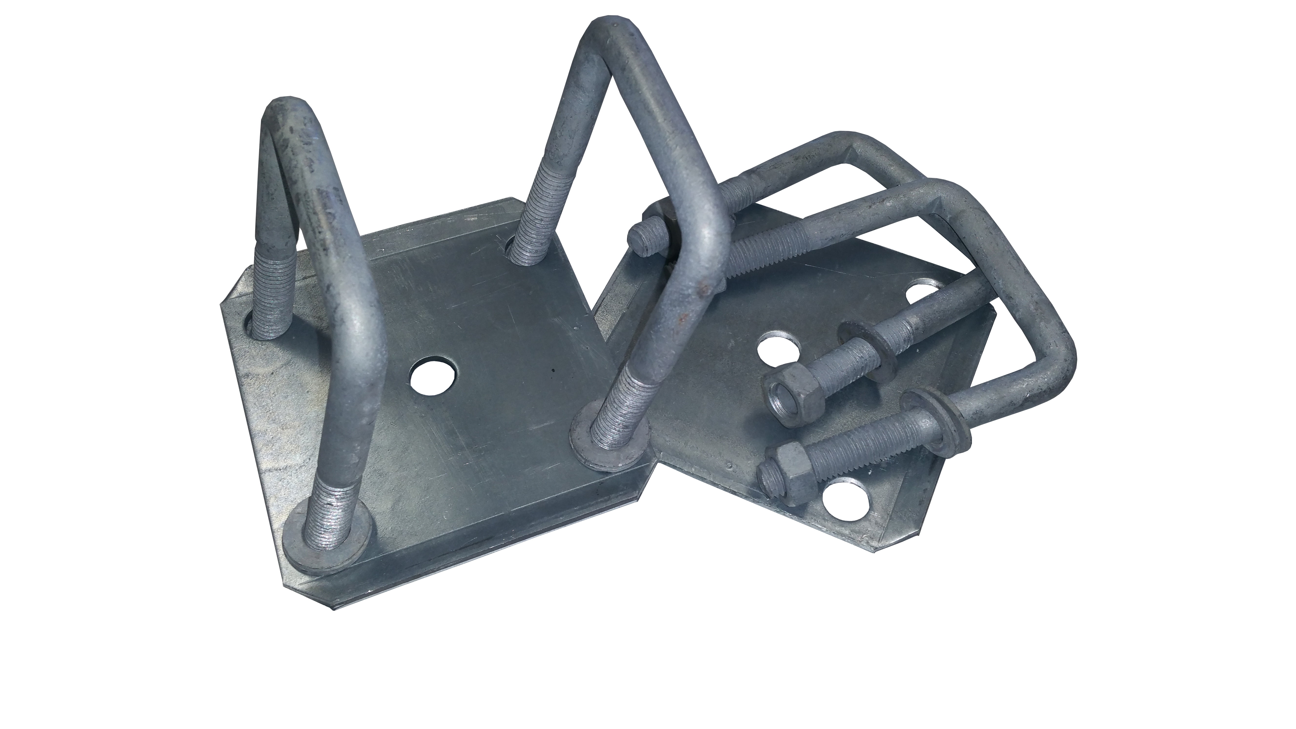 (1) BOAT TRAILER LEAF SPRING AXLE SQUARE M14 UBOLT KIT 9/16 X3X 4 1/3