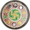 thumbnail image 2 of Minakari Pooja Thali Plate Platter Engagement Plate Decorative Steel Puja Thali with Essential Pooja Articles, for Aarti Pooja Rituals Festival Wedding Decorations,Gifting (Size- 11"), 2 of 3