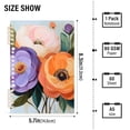 thumbnail image 2 of FORMRS 1-Subject Spiral Notebook 8" x 5" College Ruled 60 Refillable Sheet A5 Hard Cover, 2 Pack, Bright Flowers, 2 of 7