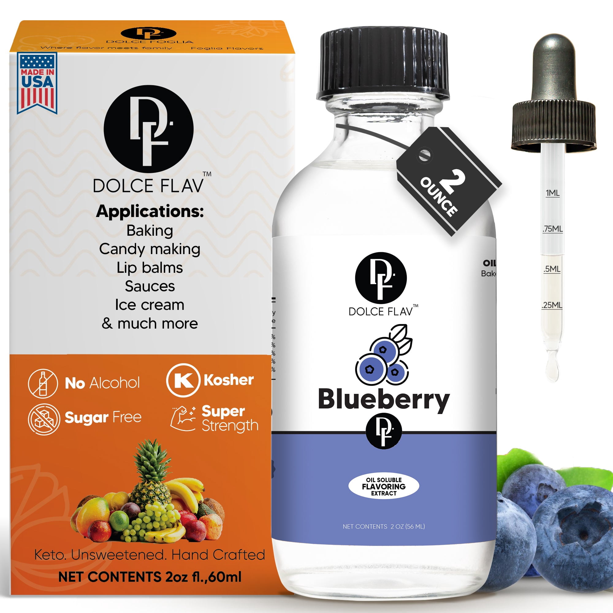 Dolce Flav - Oil Soluble Blueberry Flavoring 1 Gallon