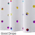 thumbnail image 4 of Bazaahm Microfiber Waterproof Shower Curtain with Polka Dots Printed Pattern,Grommet Top,White,84"L x 70"W, 4 of 5