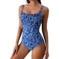thumbnail image 1 of PMVFHDE Pièce Maillot de Bain pour Femmes Maillot Confortable Bleu,P, 1 of 5
