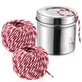 thumbnail image 6 of Fkszll 2Pcs Kitchen Twine with Stainless Steel Dispenser, 2 Pack 216FT Cooking Twine, 2MM Natural Cotton Butcher Twines for Meat, Turkey, Roast & Kitchen Use, Center Pull Butcher Twines for Cooking,R, 6 of 8