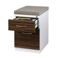 thumbnail image 4 of Hirsh 20" Deep Mobile Pedestal File Cabinet 2 Drawer Box-File with Laminate Drawer Fronts & Seat Cushion, White/Chinchilla/Walnut, 4 of 7