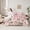 Pink F, variant on Manfei Monogrammed Letter 7-Piece Twin Bedding Sets,Bow Flower Bedding Comforter Set,Bling Glitter Breathable Sheet Sets,Super Cozy Floral Room Decor,Reversible