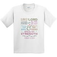 thumbnail image 3 of Inktastic Love the Lord Heart Mind Strength Youth T-Shirt, 3 of 5