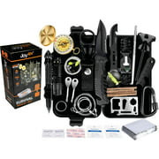 Survival Kit 35 in 1 Gears, Tools  for Hunting, Fishing, Included Sharp Knife (Black Color)