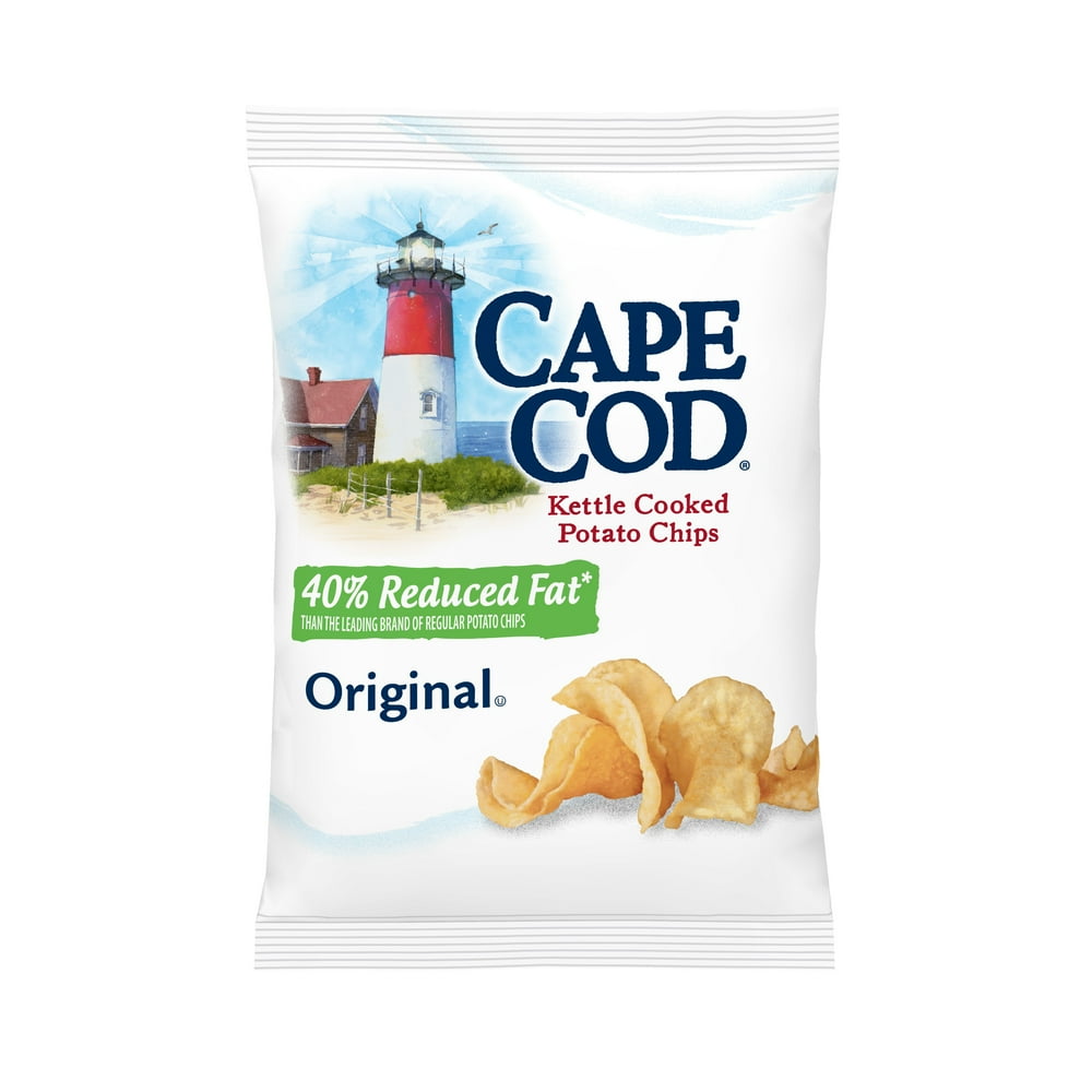 Cape Cod Original Kettle Potato Chips, 40 Reduced Fat, 1.5 Oz, 42 Ct