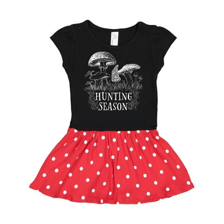 

Inktastic Hunting Season- mushrooms illustration Gift Toddler Girl Dress