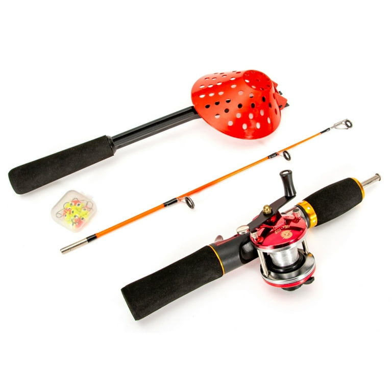 Htovila Fishing Rod,Ice Ice Rod Reel Combo Rods Kit Ice Reel Pole