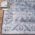 thumbnail image 6 of ReaLife Machine Washable Area Rug Runner - Living Room Bedroom Bathroom Kitchen Entryway Office - Padded Low Pile Stain Resistant Premium - Boho Farmhouse Vintage - Zara - Blue Ivory 2'6" x 6', 6 of 6