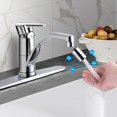 thumbnail image 3 of Kitchen Sink Faucet Aerator Dual Brass Swivel Ball 80 Big Angle Adjustable 2 Spray Function Soft Bubble Stream/Strong Sprayer Faucet Tap Aerator Replacement Chrome - 1.8GPM/FM22, 3 of 5