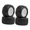 thumbnail image 2 of MERIGLARE 1:18 Scale RC Car Tires Wheels Accessories Direct Replaces Maintenance Components 4WD Parts Easy Installation Buggy Tires Rim White, 2 of 9