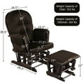 thumbnail image 3 of Resenkos Recliner Chair, Reclining Chair,Lounge Chair,Wood Glider and Ottoman Set with Padded Armrests and Detachable Cushion-Brown, 3 of 10